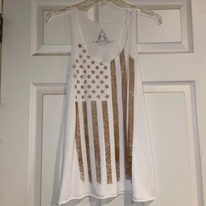 Gold American Flag Tank